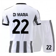 Juventus Barn 2022-23 Draktsett fotball Di Maria 22 Hjemmedrakter Kortermet
